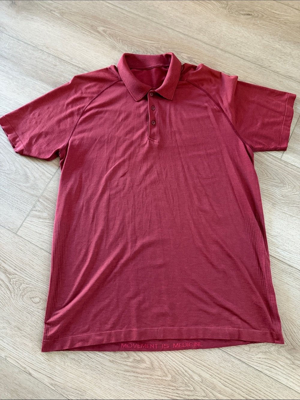 lululemon athletica Mens Burgundy Polo Shirt ⛳️